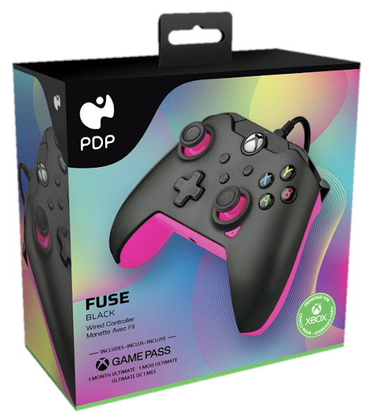 PDP WIRED CONTROLLER FUSE BLACK + GAME PASS 1 MES (XBONE)