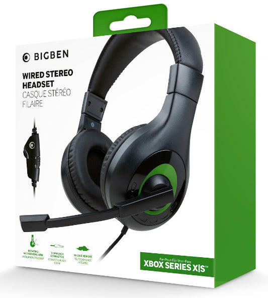 BIGBEN WIRED STEREO HEADSET (NEGRO/VERDE) (XBONE)