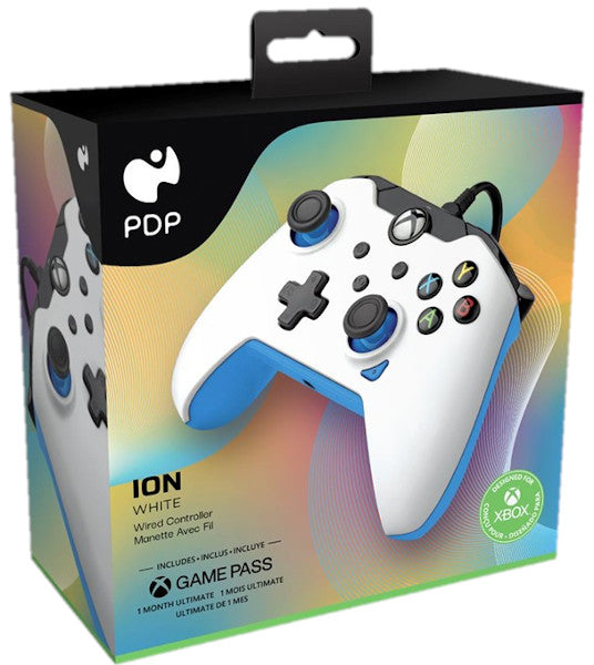 PDP WIRED CONTROLLER ION WHITE + GAME PASS 1 MES (XBONE/PC)