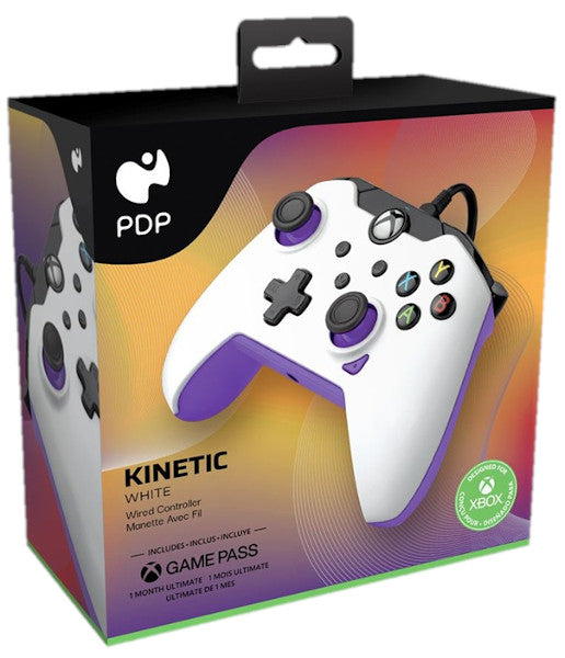 PDP WIRED CONTROLLER KINETIC WHITE + GAME PASS 1 MES (XBONE)