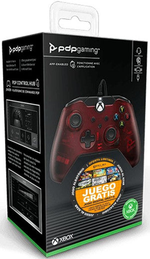 PDP WIRED CONTROLLER CRIMSON RED + JUEGO DIGITAL (XBONE/PC)