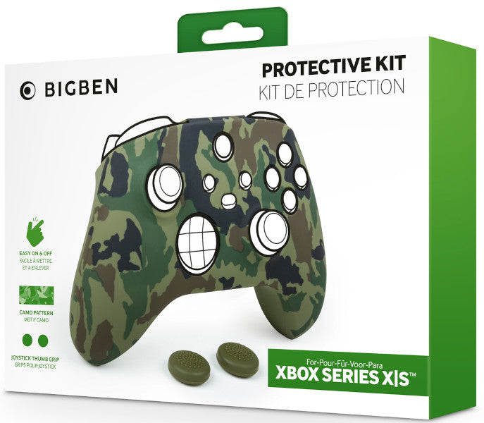 BIGBEN PROTECTIVE KIT SILICONA + 2 THUMBSTICKS CAMO