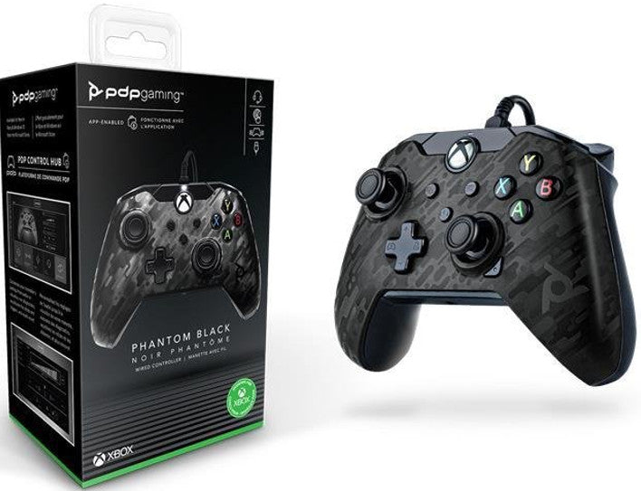 PDP WIRED CONTROLLER PHANTOM BLACK + JUEGO DIGITAL (XBONE/PC)