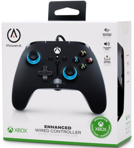 POWER A ENHANCED WIRED CONTROLLER BLUE HINT (NEGRO/AZUL) (XBONE/WINDOWS 10)