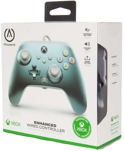 POWER A ENHANCED WIRED CONTROLLER METALLIC ICE (GRIS METALICO) (XBONE/PC)