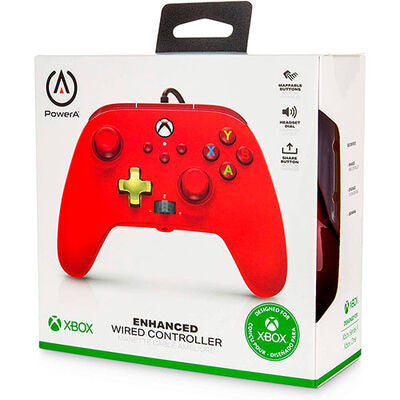 POWER A ENHANCED WIRED CONTROLLER RED (ROJO) (XBONE/PC)