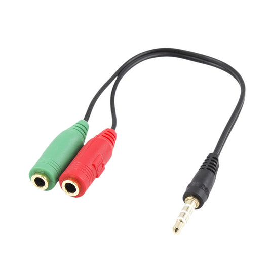 ADAPTADOR PARA AURICULARES DE PC, 1X 3,5 AUX 4-PIN 2X 3,5 MM AUX 3-PIN F.