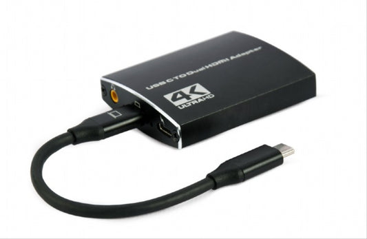 ADAPTADOR USB-C A DOBLE HDMI 4K 60HZ NEGRO