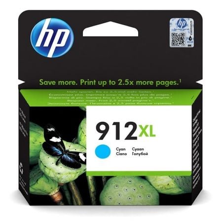 Cartucho de Tinta Original HP nº912 XL Alta Capacidad/ Cian