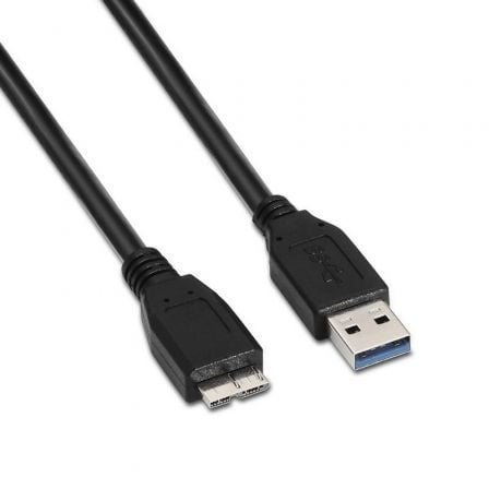 Cable USB 3.0 Aisens A105-0044/ USB Macho - MicroUSB Macho/ Hasta 9W/ 625Mbps/ 2m/ Negro