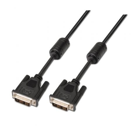 Cable DVI Aisens A117-0088/ DVI-D Macho - DVI-D Macho/ Hasta 3W/ 10Mbps/ 5m/ Negro