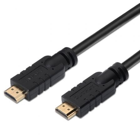 Cable HDMI 1.4 Aisens A119-0105/ HDMI Macho - HDMI Macho/ Hasta 10W/ 720Mbps/ 25m/ Negro