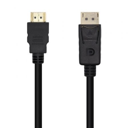 Cable Conversor Aisens A125-0460/ Displayport Macho - HDMI Macho/ Hasta 5W/ 2300Mbps/ 3m/ Negro