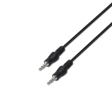 Cable Estéreo Aisens A128-0144/ Jack 3.5 Macho - Jack 3.5 Macho/ Hasta 0.1W/ 10m/ Negro