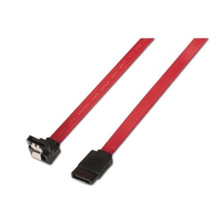 Cable SATA Aisens A130-0156/ SATA Hembra - SATA Hembra/ Hasta 0.1W/ 768Mbps/ 50cm/ Rojo