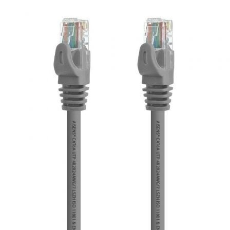 Cable de Red RJ45 UTP Aisens A145-0327 Cat.6A/ 2m/ Gris