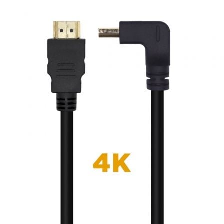 Cable HDMI 2.0 4K Aisens A120-0456/ HDMI Macho - HDMI Macho/ 1m/ Negro