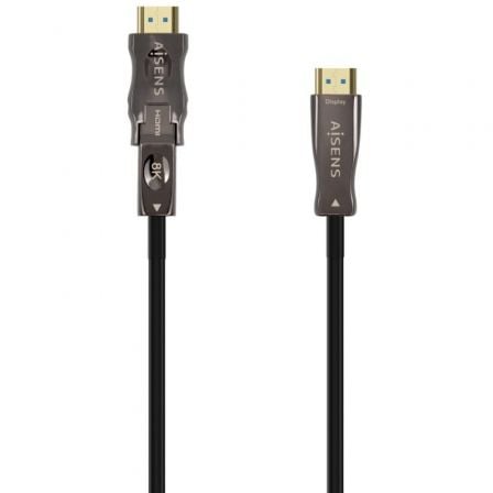 Cable HDMI 2.1 AOC 8K Desmontable Aisens A153-0648/ HDMI Macho / D Macho - HDMI Macho/ 50m/ Negro