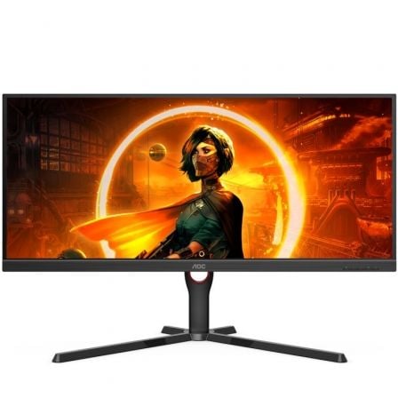 Monitor Gaming Ultraparonámico AOC U34G3XM/EU 34'/ WQHD/ 1ms/ 144Hz/ VA/ Negro