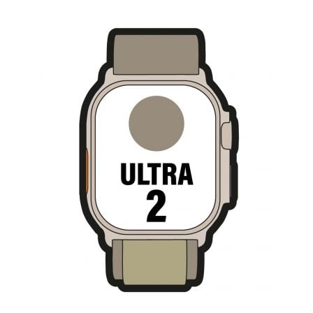 Apple Watch Ultra 2/ GPS/ Cellular/ 49mm/ Caja de Titanio/ Correa Loop Alpine Verde Oliva S Pequeña