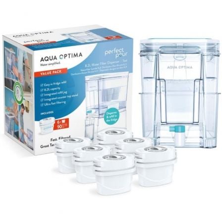 Depósito de Agua Filtrada Aqua Optima WD1001/ 8.2L/ Incluye 6 Filtros