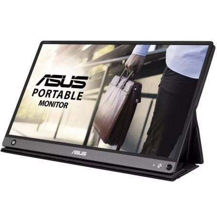 Monitor Portátil Asus ZenScreen Go MB16AHP 15.6'/ Full HD/ Multimedia/ Plata y Negro