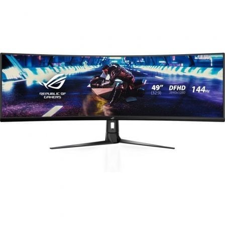 Monitor Gaming Ultrapanorámico Curvo Asus Rog Strix XG49VQ 49'/ Dual UHD/ Multimedia/ Negro