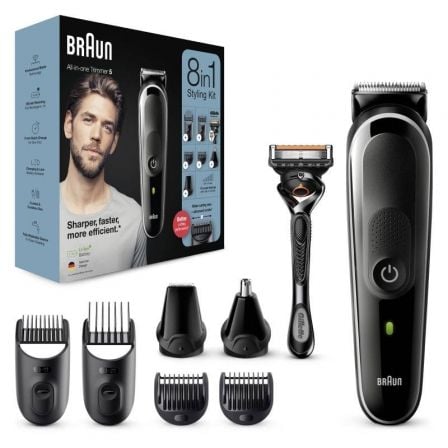 Afeitadora Braun All in One Trimmer 5 MGK 5360/ con Batería/ 8 Accesorios