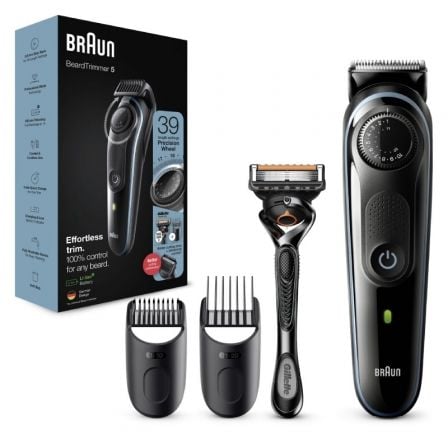 Cortabarbas Braun Beardtrimmer 5 BT5341/ con Batería/ 6 Accesorios