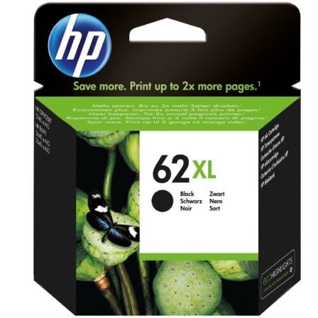 Cartucho de Tinta Original HP nº62 XL Alta Capacidad/ Negro