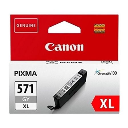 Cartucho de Tinta Original Canon CLI-571XL Alta Capacidad/ Gris