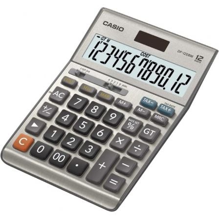 Calculadora Casio DF-120BM/ Gris