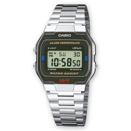 Reloj Digital Casio Vintage Iconic A163WA-1QES/ 37mm/ Negro y Plata