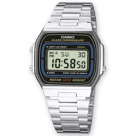 Reloj Digital Casio Vintage Iconic A164WA-1VES/ 37mm/ Negro y Plata