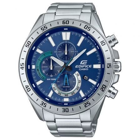 Reloj Analógico Casio Edifice Classic EFV-620D-2AVUEF/ 55mm/ Plata y Azul