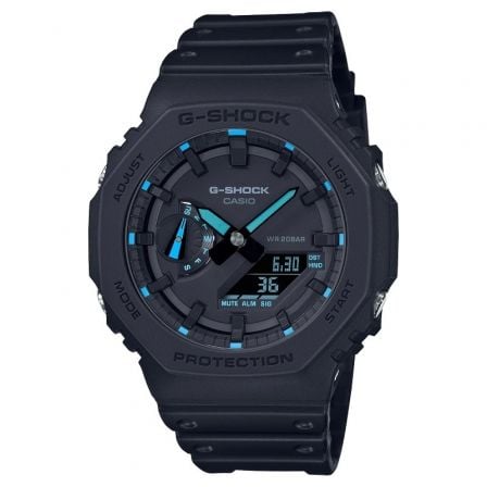 Reloj Analógico y Digital Casio G-Shock Trend GA-2100-1A2ER/ 49mm/ Negro y Azul