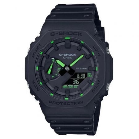 Reloj Analógico y Digital Casio G-Shock Trend GA-2100-1A3ER/ 49mm/ Negro y Verde