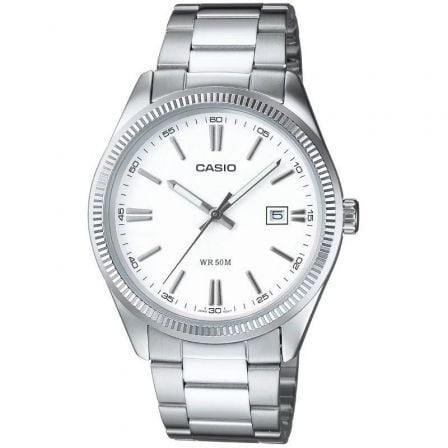 Reloj Analógico Casio Collection Women LTP-1302PD-7A1VEG/ 44mm/ Plata y Blanco