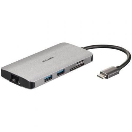 Docking USB Tipo-C D-Link DUB-M810/ 3xUSB/ 1xUSB Tipo-C/ 1xThunderbolt/ 1xHDMI/ 1xRJ45/ 1xLector tarjetas/ Gris