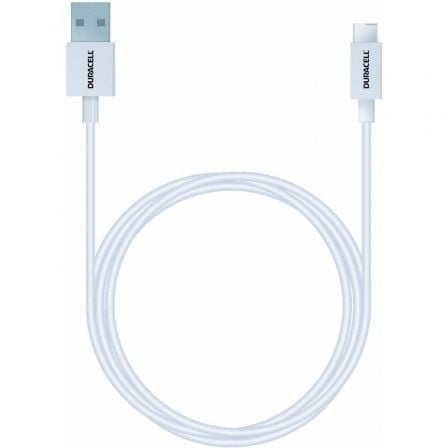 Cable USB 3.0 Tipo-C Duracell USB5031W/ USB Tipo-C Macho - USB Macho/ 1m/ Blanco