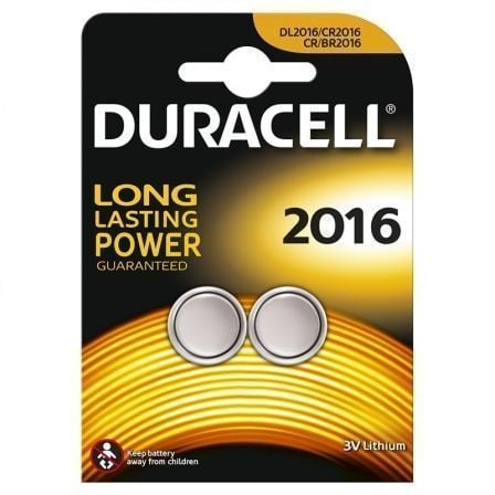 Pack de 2 Pilas de Botón Duracell DL2016B2/ 3V