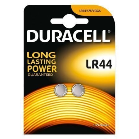 Pack de 2 Pilas de Botón Duracell LR44/ 1.5V/ Alcalinas