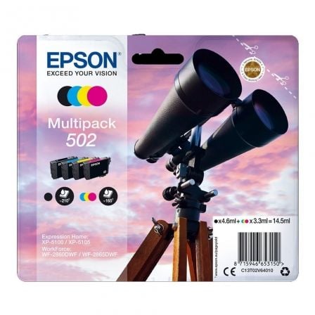 Cartucho de Tinta Original Epson nº502 Multipack/ Negro/ Cian/ Amarillo/ Magenta