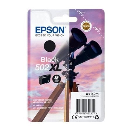 Cartucho de Tinta Original Epson nº502 XL Alta Capacidad/ Negro