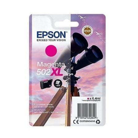 Cartucho de Tinta Original Epson nº502 XL Alta Capacidad/ Magenta