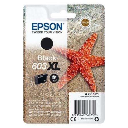 Cartucho de Tinta Original Epson nº603 XL Alta Capacidad/ Negro