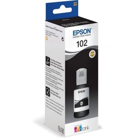 Botella de Tinta Original Epson nº102/ Negro