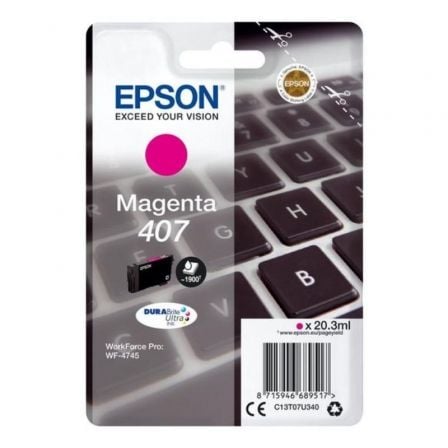 Cartucho de Tinta Original Epson nº407L/ Magenta