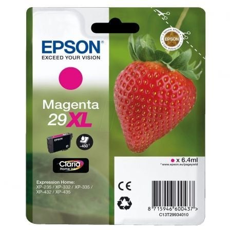 Cartucho de Tinta Original Epson nº29 XL Alta Capacidad/ Magenta