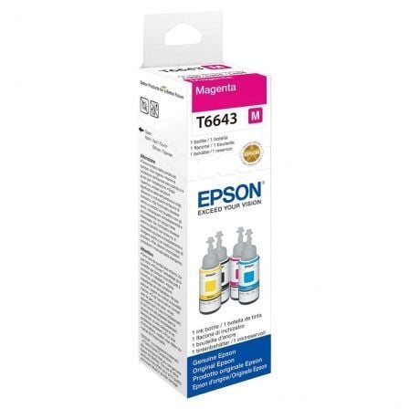 Botella de Tinta Original Epson T6643/ Magenta